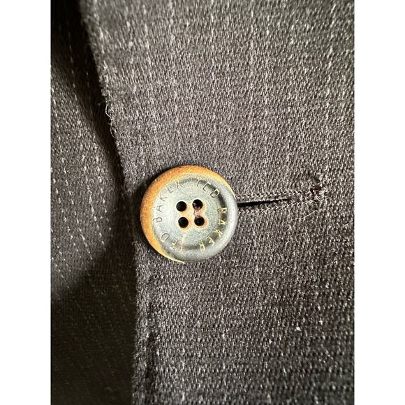 Ted Baker Cotton Blend Purple Label Black Striped Sport Coat Sz. 4/Large/40 - Picture 4 of 15